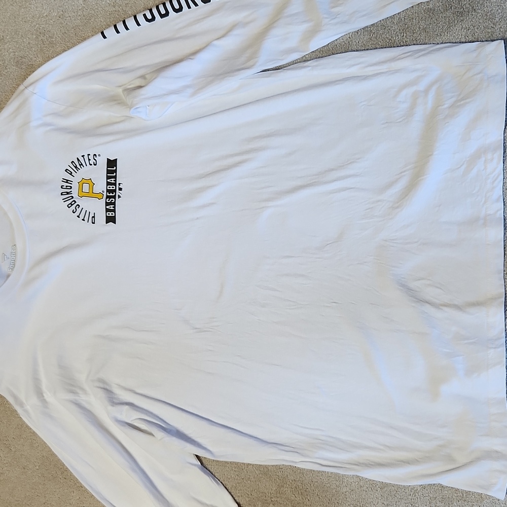 Pittsburgh Pirates Baseball Fanactics White Long Sleeve Shirt - 2XL